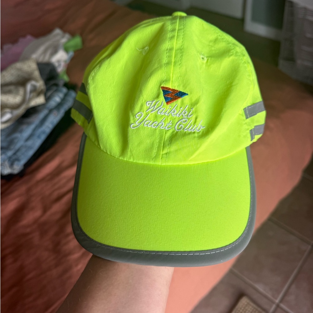 Waikiki Yacht Club Neon Yellow Reflective Cap